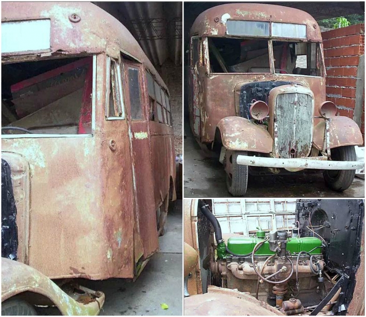 Chevrolet (G.M.C.) 1936
Vehículo a la venta.
La carrocería es un poco más moderna que el chasis,
a juzgar por la imagen del motor, se encuentra en 
marcha, hay que trabajar bastante.

Fotografía extraída de www.arcar.org
Palabras clave: Gamba / Chivo