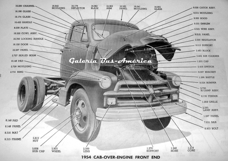 Chevrolet 1954
Imagen extraída del catalogo maestro de accesorios y partes,
oficial de G.M.C. , división Chevrolet
Palabras clave: Gamba / Chivo