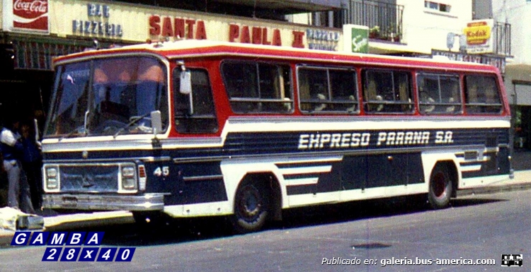 Mercedes-Benz O-170 - De.Ca.Ro.Li. - Expreso Paraná
Línea 228 - Interno 45

Fotografía: Osvaldo Abner
Gestión: Pablo Olguín
Palabras clave: Gamba / 228