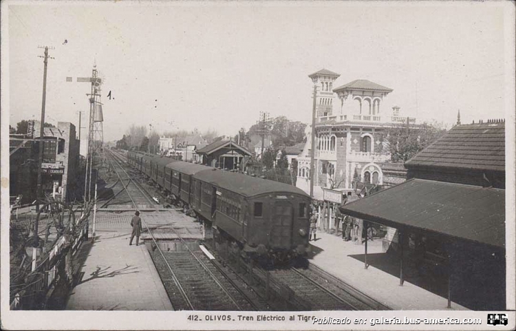 B.T.H. (en Argentina) - Central Argentino
Estación Olivos

Tarjeta postal
Publicada a la venta en "ebay"
Palabras clave: Gamba / FFCC