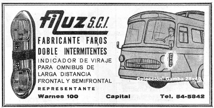 Publicidad Filuz S.C.I.
Publicidad de una empresa nacional, que imitaba los faros de
giro, que equipaban a los chasis Volvo
Palabras clave: Gamba / Filuz