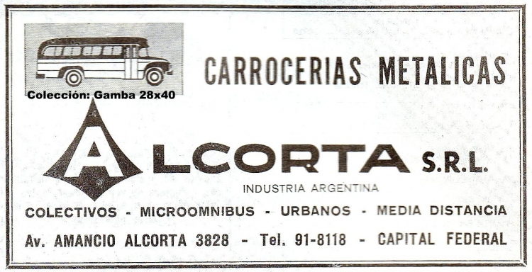 Carrocerías Alcorta - Publicidad
Año 1968
Palabras clave: Gamba / Alcorta