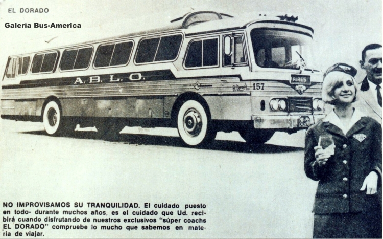 Leyland Royal Tiger - San Antonio - A.B.L.O.
D.N.T.
O-997
Interno 157
Recorte de una publicidad de época, del servicio "El Dorado"
Palabras clave: Gamba / ABLO
