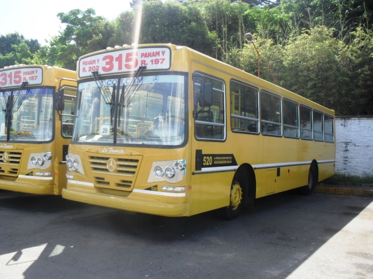 Mercedes-Benz OF1418 - La Favorita - La Primera de Grand Bourg (Rosario Bus)
Línea 315 - Interno 520
Otro coche de la nueva 315, que saldrá a rodar en pocos días. 
Para ambas lineas (315 y 740) habría unos 40 coches 0km, todos 
OF 1418 y sin Aire Acondicionado. Y todos con cartelera fija ploteada.
