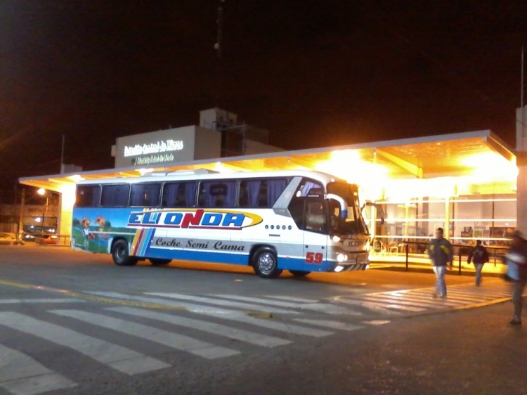 Mercedes-Benz O 500 RSE - Comil Campione (en Argentina) - El Onda
El Onda - Interno 59
Foto nocturna en la Terminal de Omnibus de Merlo. 
Sabado 14 de Septiembre de 2013 a las 21.39 horas
