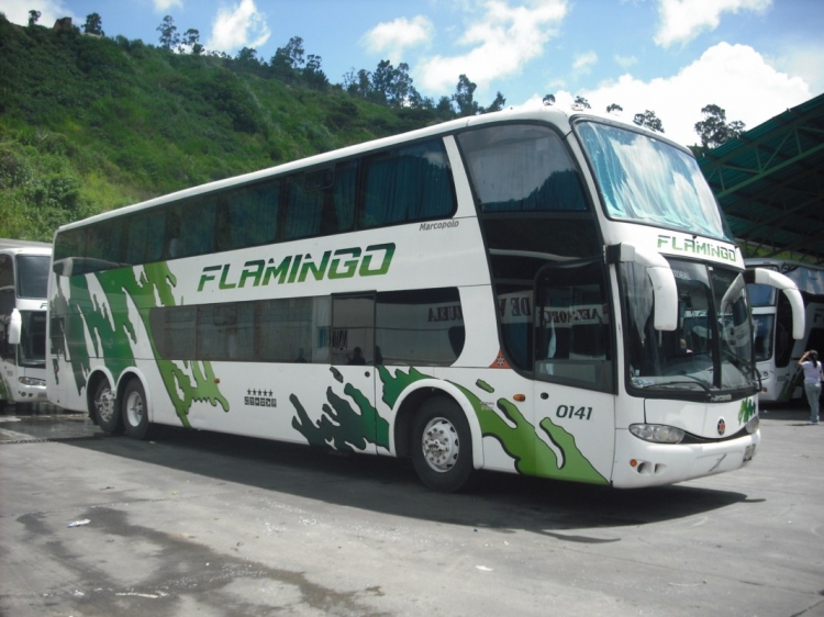 Volvo B12R - Marcopolo Paradiso G6 1800DD (en Venezuela) - Expresos Flamingo 141
6087A9S.
Unidad configurada en clase Poltronabus (Cama). Flamingo es actualmente el mayor operador de éste servicio en Venezuela.
Palabras clave: Marcopolo Paradiso G6 1800DD Volvo