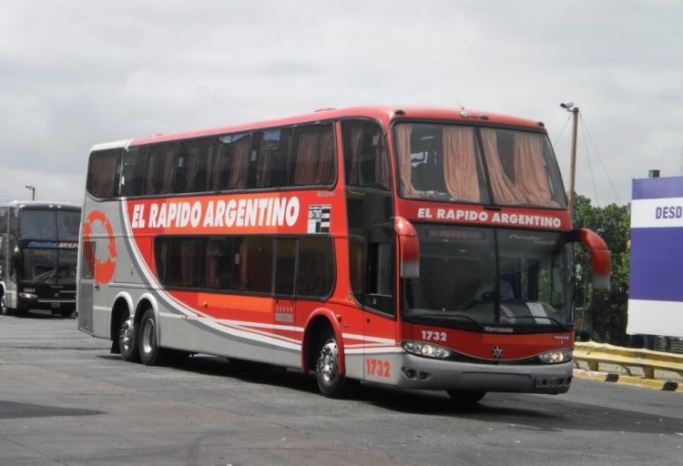 Volvo B12R - Marcopolo Paradiso G6 1800DD (En Argentina) - El Rápido Argentino 1732
GBE-906
Rápido Tomate
Palabras clave: Marcopolo Paradiso G6 1800DD Volvo