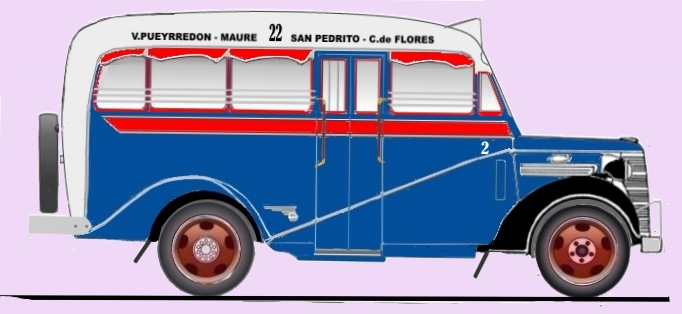 Chevrolet (G.M.C.) - Gnecco - Línea 22
Línea 22 (Ex Línea 10) - Interno 2

Dibujo realizado por: Arnaldo Francisco Sábatto
