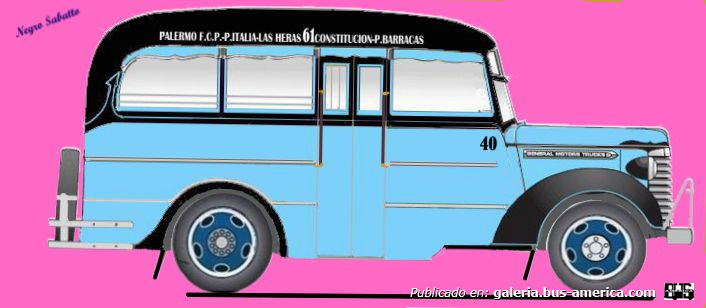 Linea 61   Ex Linea 33 G.M.C. 1940 Carrocería ICA  Interno 37
