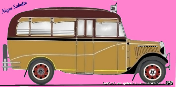  Linea 39 Transportes Santa Fe, Reo Speedy Wagon Carrocería Gnecco DIBUJO Interno 17
