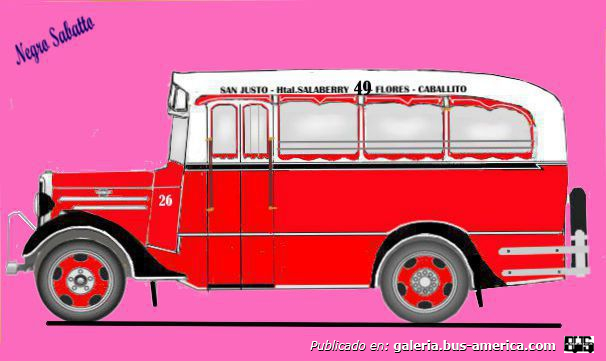 Linea 49 Ex Linea A Chevrolet 1936 Carrocería Puletti Interno 26
Linea 49 Ex Linea A, de Caballito a San Justo Inaugurada en mayo de 1931, Habilitada el 3 de mayo de 1935,Incautada por la CTCBA el 29 de octubre de 1942, Restablecida el 1° de noviembre de 1942, Tenencia CTCBA el 28 de noviembre de 1942.
