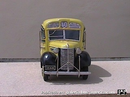 Linea 40 Chevrolet 1939 Carrocería Puletti Interno 10  Maqueta de mi autoría
