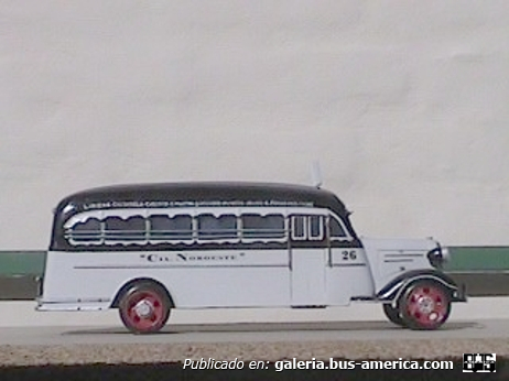 Linea 143 Compañía Noroeste Chevrolet 1936 Carrocería el Trébol Maqueta de mi autoría.
