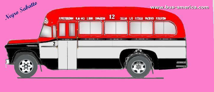 111  Linea 12 Transportes Callao Chevrolet 1957 Carroceria La Favorita interno 2 
