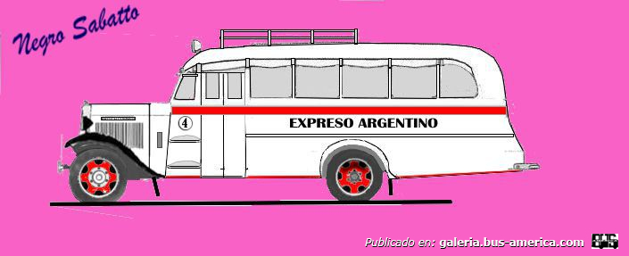 British Commer 1934 - Vaccaro - Expreso Argentino
Linea 104 (Prov. Buenos Aires), interno 4
