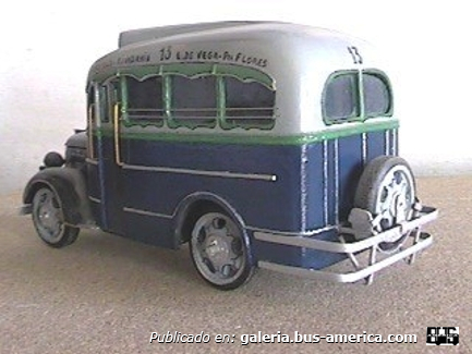 Linea 13 Ex Linea 11 Chevrolet 1937 Carrocería Galbiatti Fracchia Interno 1 Maqueta de mi autoría.
