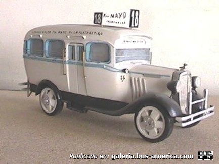 Linea 18 Ex Linea 27 Chevrolet 1934-35 Carrocería Mattaruchi Maqueta de mi autoría
