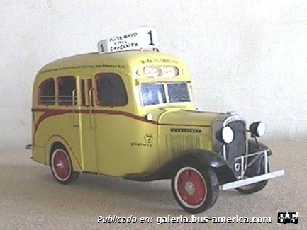 Linea 1 Ex Linea 35 Chevrolet  1933 Carrocería ICA Maqueta de mi autoría Interno 7.
