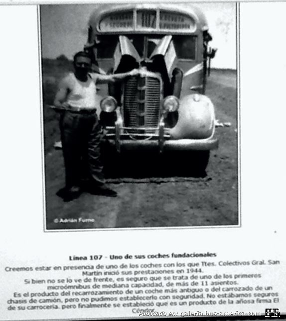  Linea 107 Ttes. Cvos. Gra. San Martin   Dodge 1938 Carrocería El Cóndor Interno 9

