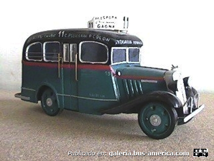 Linea 11 Ex 99 Chevrolet 1934-35 Carrocería Gonella Puletti Maqueta de mi autoría
