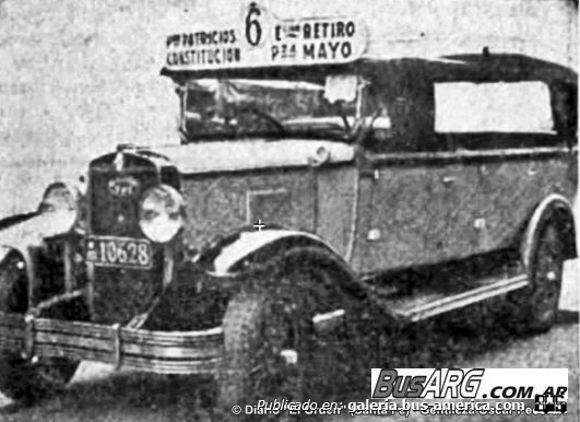   Linea 6  Luego 51 Chevrolet 1929 Taxi colectivo foto de Busarg
