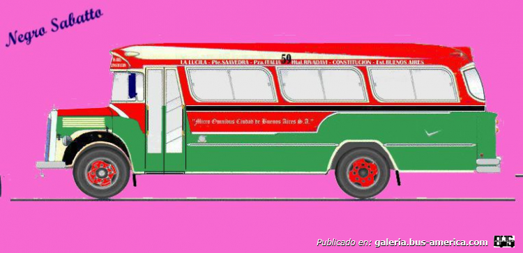 Linea 59 Ex Linea 4 M .O. Ciudad de Buenos Aires M.B.L312  año 1961 Carrocería Velox D Interno 51
