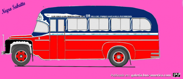  Linea 110 Empresa Gral. Pueyrredón Ford 1956 Carrocería La Favorita Interno 9

