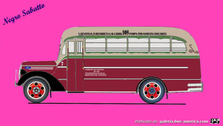  Linea 108  La Nueva Unión Ford 1939 Carrocería Fortunato Francone Interno 7
