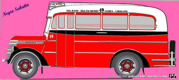 -1  Linea 49 Ex Linea A Internacional 1939 Carroceria Marrugar Interno 19
