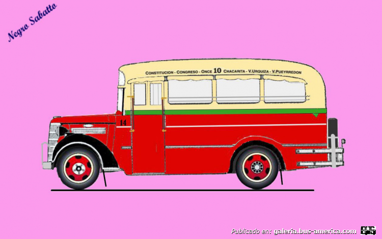 Chevrolet 1938 - Gonella y Puletti - Línea 10
Línea 10 (Buenos Aires), interno 14
