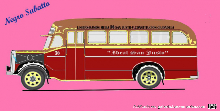 Morris Commer 1947 - El Cóndor - Transp. Ideal San Justo 
Línea 196 (Buenos Aires), interno 36
