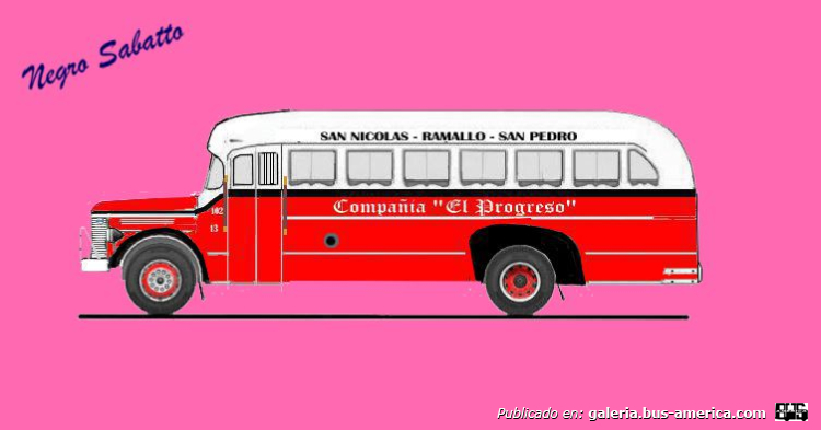 Volvo 1947 - Vicente Fotana -  El Progreso
Linea 1 (Pdo.Campana), Interno 1

Basado en ftografía colección [url=http://busarg.com.ar/fotogaleria/displayimage.php?pos=-8468]Joel Vallomy[/url] en BusArg
