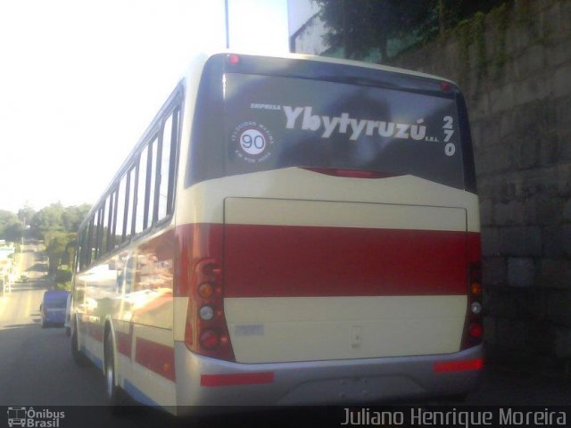 Marcopolo Ideale 770 (en Paraguay) - Empresa ybytyruzu , 270
Fotogafía: Juliano Henrique Santos
Extraído de: Onibus Brasil , página web
Este es una de las nuevas unidades de la empresa ybytyruzu que se le conoce por renovar contantemente sus unidades
Palabras clave: ybytyruzu srl