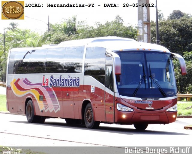 Irizar Century (en Paraguay) - La Santaniana
Fotogafía: Derles Borges Pichoff (DepBuss)
Extraído de: Onibus Brasil , página web
Este es para mi el primer irizar en el paraguay por la santaniana y es para cubrir el espacio del posible desparecido busscar
Palabras clave: La santaniana