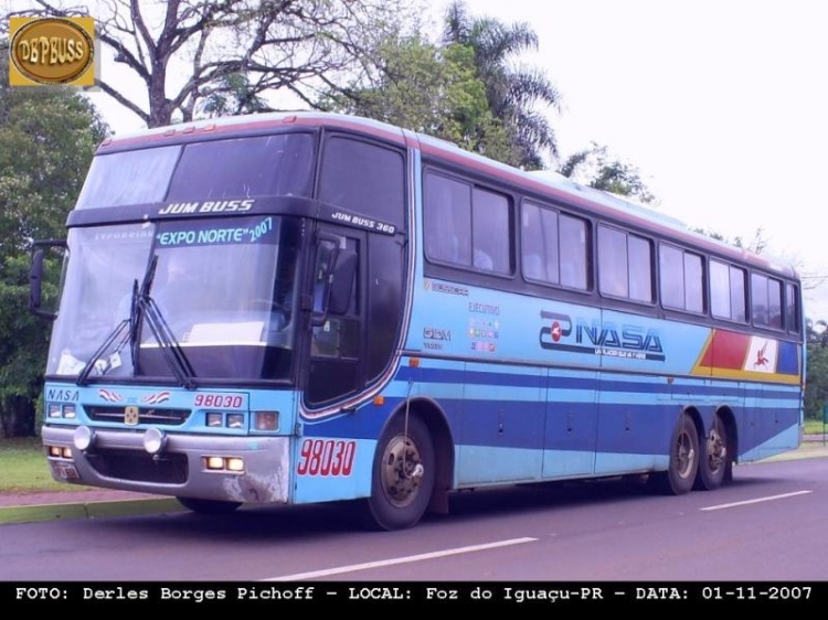 Volvo B 10 M - Busscar Jum Buss 360 (para Paraguay) - NASA
Foto extraida de: Dbpbuss
Fotógrafo : Derlis Borges Pichoff
Este es una vieja unidad de nasa antes de conocerse como nasa golondrina esta foto es de 2007
Palabras clave: Nasa-golondrina