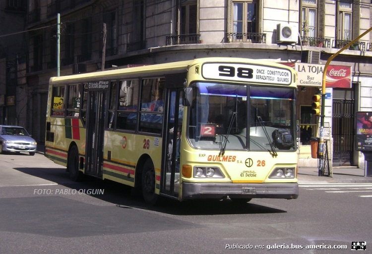 El Detalle OA 101 - El Detalle - Expreso Quilmes
Línea 98 - Interno 26

Fotografía: Pablo Olguín
