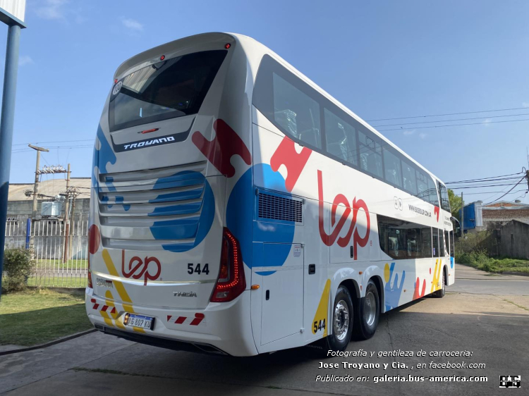 Scania K 450 B - J.Troyano Theia Doble Piso - Lep
AG 807 KU
[url=https://bus-america.com/galeria/displayimage.php?pid=67326]https://bus-america.com/galeria/displayimage.php?pid=67326[/url]

Lep, interno 544

Fotografía de: [url=https://www.facebook.com/photo?fbid=1015521907037190&set=pcb.1015521940370520]Jose Troyano y Cia. Carrocerias[/url], en facebook

Nuevo corte de pintura de Buses Lep
