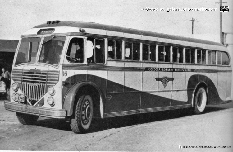 Leyland Tiger LOPS 4/3 - Burlingham (en Argentina) - ABLO
CNT
O-1280

ABLO, interno 16


Fotografía: Leyland Journal, enero 1956
Colección y gentileza: Pablo Martinez Marcote
Extraído de: [url=https://www.facebook.com/photo/?fbid=10236217108791646&set=gm.2083283402111681&idorvanity=1059093234530708]Leyland & AEC buses Worldwide. en facebook[/url]


"Uno de los Leyland "Tiger" LOPS 4/3 con carrocería "H. V. Burlingham Ltd" que fueran adquiridos durante 1948 por la compañía de transporte argentina 🇦🇷 A.B.L.O.

One of the Leyland "Tiger" LOPS 4/3 with "H. V. Burlingham Ltd" bodywork that was acquired during 1948 by the Argentine transport company 🇦🇷 A.B.L.O."
