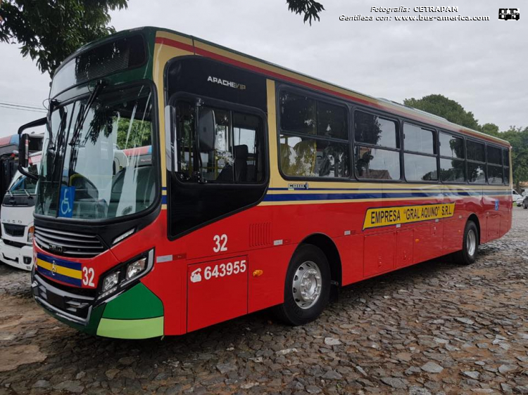 Mercedes-Benz OF 1721 - CAIO Apache Vip (en Paraguay) - Gral. Aquino
[url=https://bus-america.com/galeria/displayimage.php?pid=51673]https://bus-america.com/galeria/displayimage.php?pid=51673[/url]
[url=https://bus-america.com/galeria/displayimage.php?pid=50042]https://bus-america.com/galeria/displayimage.php?pid=50042[/url]

Línea 28 (Asunción), interno 32

Fotografía y gentileza: CETRAPAN


Archivo originalmente posteado en junio/julio 2018
