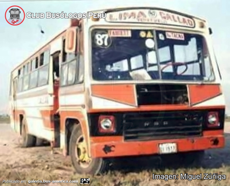 Dodge P 500 - Javicsa - ETAMSA
Ruta 87 (Lima)

Fotografía: Miguel Zuñiga
Extraído de: [url=https://www.facebook.com/photo.php?fbid=901751945290395&set=pb.100063667926379.-2207520000&type=3]Club Busólogos Perú, en facebool[/url]

"Nostalgia busóloga que nos conmemora a la tradicional ETAMSA – “87” (Lima – Callao) y a su apreciada unidad, el rico Dodge 500 de carrocería Javicsa, mas conocido como “El Thundercats”.
Esta apreciada imagen nos comparte nuestro amigo Miguel Zúñiga, quien además nos comenta lo siguiente:
“Esta foto la tomé en la playa San Pedro de Lurín en un paseo en 1992 cuando ya estaba refaccionado del incendio. El THUNDERCATS original, luego varios comenzaron a copiar el logo…”"
