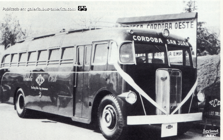 ACLO Regal Mk I - ECO - ECO
[url=https://bus-america.com/galeria/displayimage.php?pid=29804]https://bus-america.com/galeria/displayimage.php?pid=29804[/url]
[url=https://bus-america.com/galeria/displayimage.php?pid=30015]https://bus-america.com/galeria/displayimage.php?pid=30015[/url]


Fotografía e información: The Best of British Buses, AEC Regals", de Alan Townsin
Colección y gentilea: Pablo Martínez Marcote
Extraído de: [url=https://www.facebook.com/groups/1059093234530708]Leyland & AEC Buses Worldwide[/url]


"Un ACLO (AEC) "Regal" Mk I perteneciente a la "Empresa Córdoba Oeste" de Argentina 🇦🇷, su carrocería fue construída en los talleres de la propia empresa, circa 1946. Foto e info: "The Best of British Buses, AEC Regals", de Alan Townsin.

An ACLO (AEC) "Regal" Mk I belonging to the "Empresa Córdoba Oeste" of Argentina 🇦🇷, its body was built in the company's own workshops, circa 1946. Photo and info: "The Best of British Buses, AEC Regals", by Alan Townsin"
