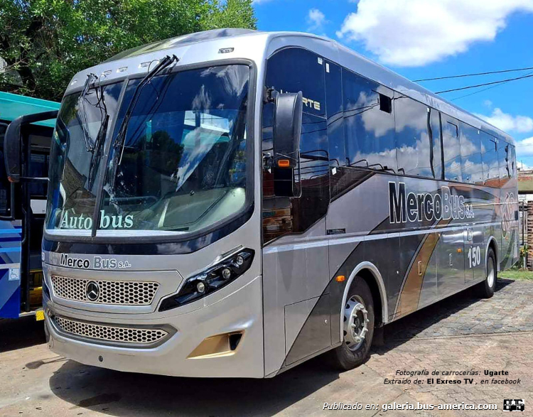 Mercedes-Benz OH 1721 - Ugarte F6 MD - Merco Bus
Mercobus, interno 150

Fotografía de carrocería: Ugarte
Extraído de:  [url=https://www.facebook.com/photo?fbid=1223938903070479&set=pcb.1223939133070456]El Expreso TV, en facebook[/url]

