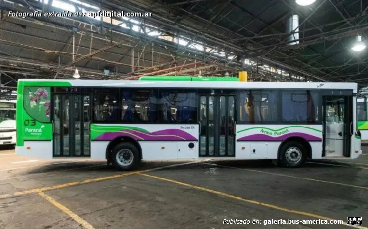 Iveco 170S28 - Itabus Bello - San José 
San José (Paraná), interno 03


Fotógrafo: indeterminado de momento
Fotografía extraída de: [url=https://www.apfdigital.com.ar/noticias/2025/11/25/442582-parana-difundieron-los-recorridos-del-nuevo-sistema-de-colectivos]AFP Digital .com.ar[/url] 
