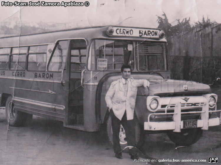 Ford F 600 - Franklin Futura - Cerro Baron
Cerro Barón (Valparaíso), unidad 15

Fotógrafo: desconocido
Scaneo: José Zamora Apablaza
Gentileza: Daniel Soto Hernández & su sitio atodobus.cl

Puede conocer la historia de esta carrocera en: [url=https://www.bus-america.com/CHcarrocerias/Franklin/Franklin-histo.php]Historia de carrocerías Franklin[/url]
