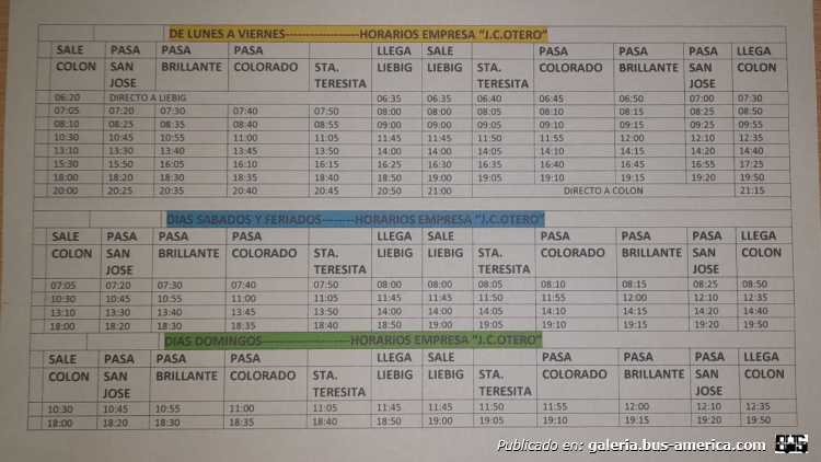 Empresa Otero
Empresa Otero (Prov. Entre Ríos)

Horarios mayo 2022

Imagen: Empresa Otero, en facebook
