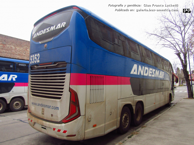 Scania K - Marcopolo G8 Paradiso 1800 DD (en Argentina) - Andesmar
[url=https://bus-america.com/galeria/displayimage.php?pid=57977]https://bus-america.com/galeria/displayimage.php?pid=57977[/url]
[url=https://bus-america.com/galeria/displayimage.php?pid=57974]https://bus-america.com/galeria/displayimage.php?pid=57974[/url]
[url=https://bus-america.com/galeria/displayimage.php?pid=57979]https://bus-america.com/galeria/displayimage.php?pid=57979[/url]

Andesmar, interno 5352

Fotografía y gentileza: Gian Franco Luchetti
