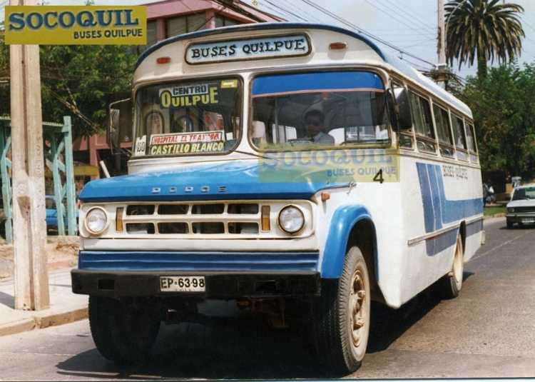 Dodge D-700 - Caio Jaraguá (en Chile) - Buses Quilpué
EP6398
Fotografía extraída de: Buses Quilpué Socoquil (en facebook)
