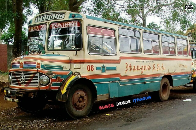 Mercedes-Benz L 1113 - El 14 - Itagua
Fotografía y gentileza: Luis Mereles
Extraído de: Buses desde Itaguá, en facebook.com

Itaguá (Itaguá), unidad 06
