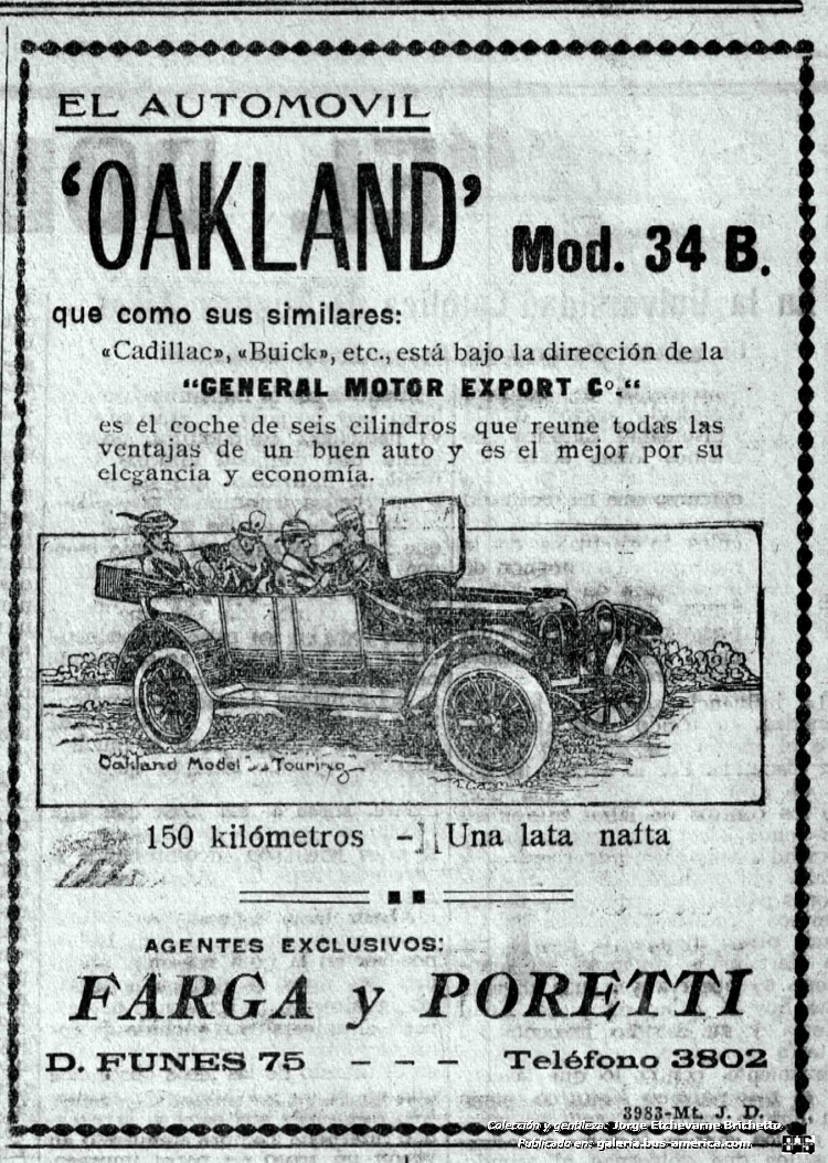 Oakland 34B (en Argentina)
Extraído de publicación
Colección y gentileza: Jorge Etchevarne

