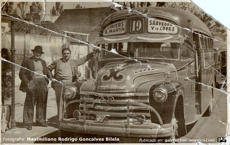 Chevrolet (G.M.C.) - La Favorita - Gral. José de San Martín
Línea 19 (hoy 161) - Interno 61

Fotografía: Maximiliano Rodrigo Goncalves Bilela

